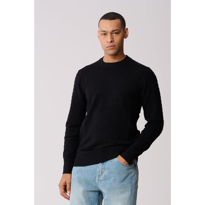Shoeby Ma-sbfencing Block Knit Black Größe: L | Pullover Outlet | Herren | Schwarz