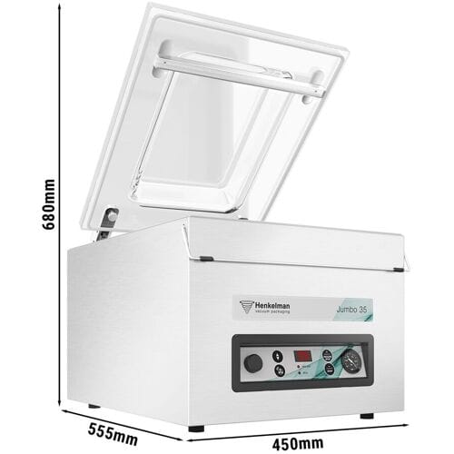 HENKELMAN JUMBO 35 - Kamer-vacumeermachine - 16m³/h - 600 Watt - Digitaal zilver