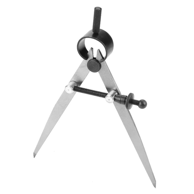 Compas rotatif à ressort pour cuir, 100 mm, pour travaux manuels, couture, bricolage gray