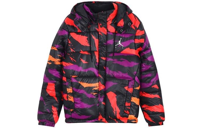 Vestes doudoune Jordan Jumpman Homme Camouflage à Capuche Doudoune Modérée L black