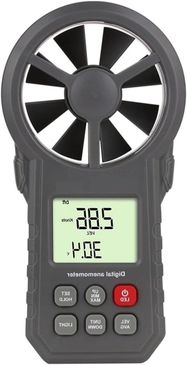 Digitale Windmeter - Temperatuur Meter - Buitenactiviteiten Meten - Groot LCD Scherm - 10 Grams - One Color