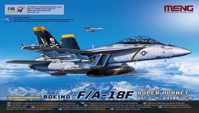 Meng Model Modelbouwpakket Vliegtuigen - MENG LS013 Boeing F/A-18F Super Hornet Plane Plastic - 1:48 - Modelbouw