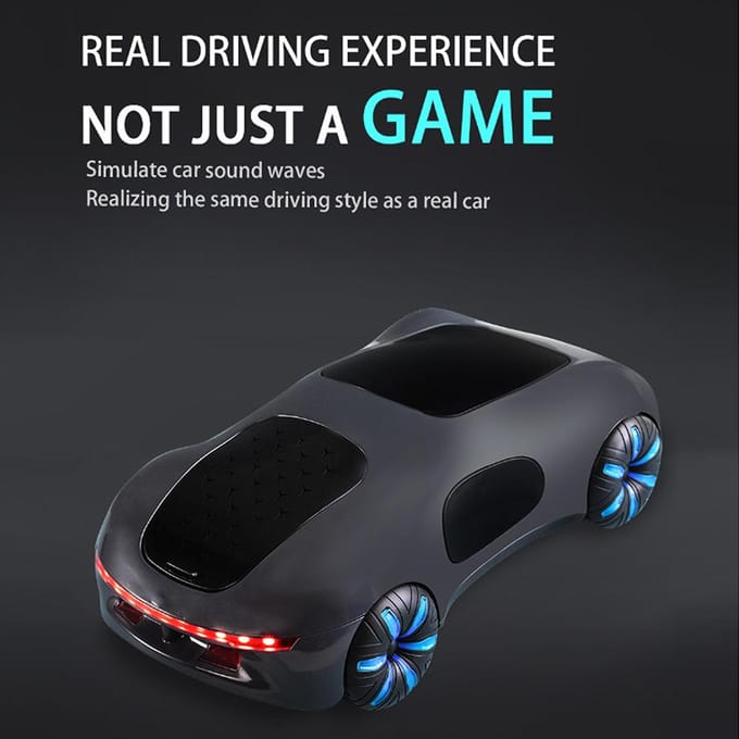 Afstandsbediening Drift Auto Afstandsbediening Spuit Auto 2.4GHz met Dubbele Spuit Gebaar Sensor Controle 1 battery blauw