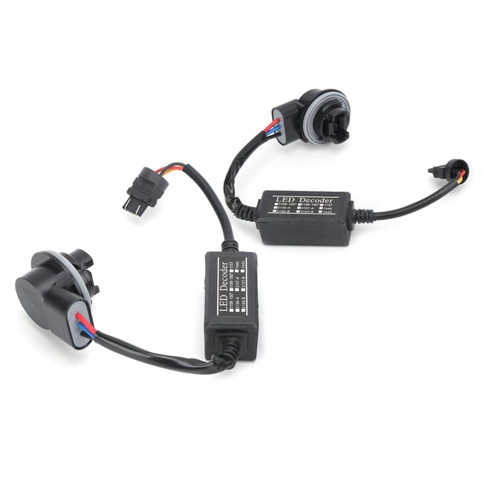 2 stuks 3157B LED Decoder Belastingsweerstand Canbus Knipperfoutvrije Canceller voor Auto Koplamp Mistlamp black