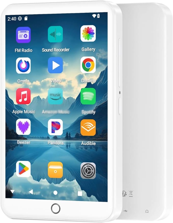 SNJY® MP3 Speler Bluetooth - MP4 Speler - Muziek Speler - Touchscreen - 32GB - Wit