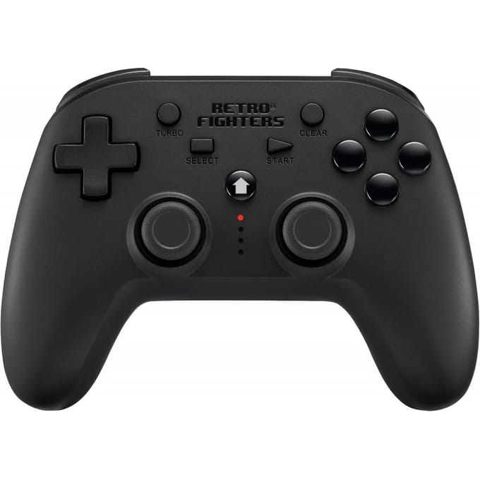 Manette sans fil Retro Fighters   Noir   Compatible Ps1 Ps2 Ps3 PreSsure Ss