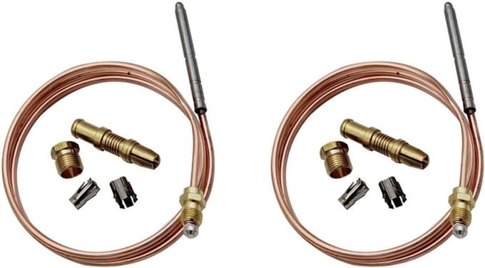 Thermokoppel Set - Pilot Vervanging - Gasregeling - Hoge Temperatuur Sensor - 36 Inch Lengte - Metaal
