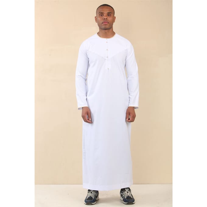 Omani Eid witte Thobe Saudi Emirati Jubba-jas voor heren