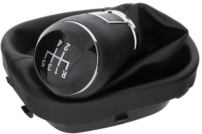 Modecar - Versnellingspookknop - VW Caddy III FL - 5 Snelheden - Zwart/Chroom
