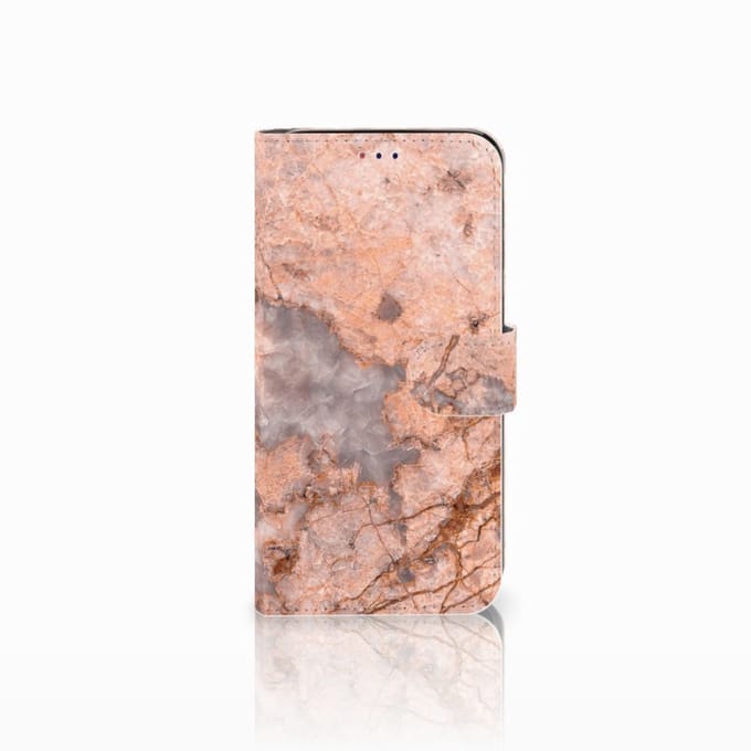 Samsung Galaxy A10 Bookcase Marmer Oranje