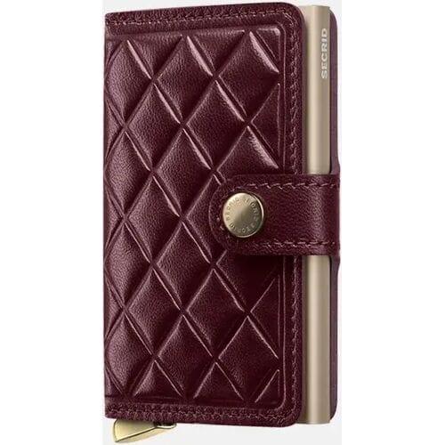 Secrid Miniwallet Emboss pasjeshouder diamond bordeaux +