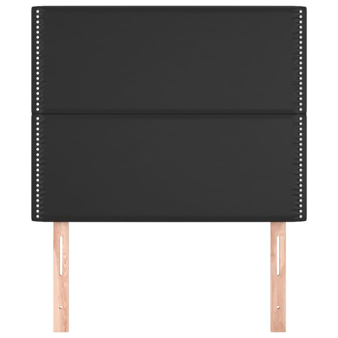 vidaXL - Hoofdbord - zwart - 100x5x118/128 - cm - kunstleer