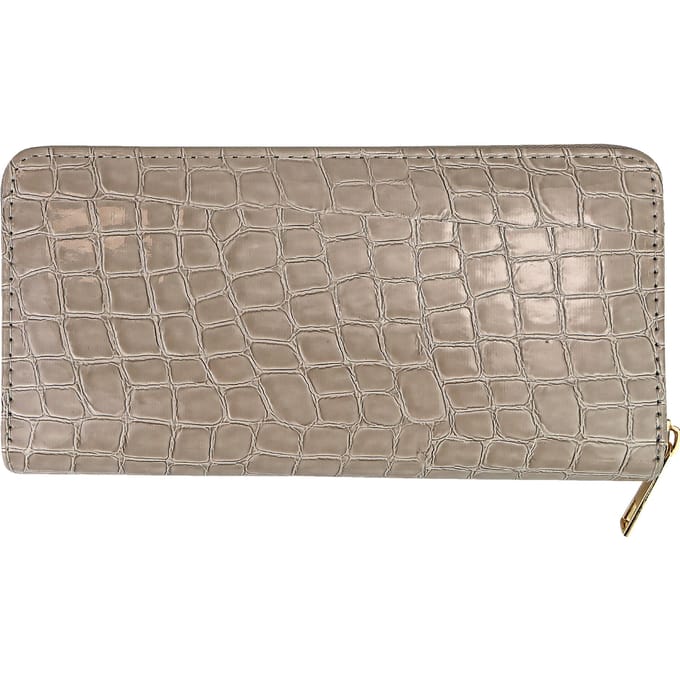 Dames Croc Print Faux Leather Portemonnee Compacte Kaart Munt Portemonnee Organisator