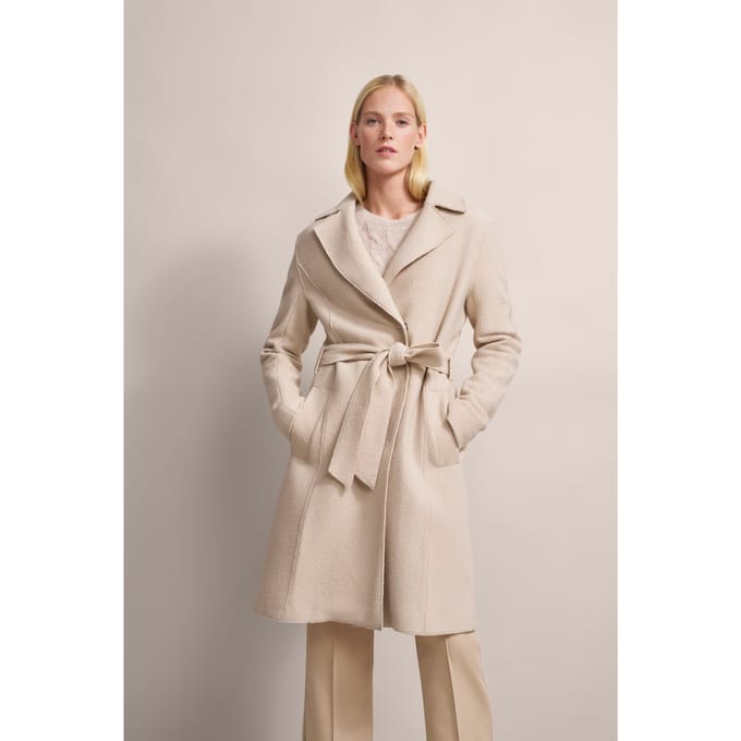 Bugatti Damen Wollen trenchcoat met reverskraag