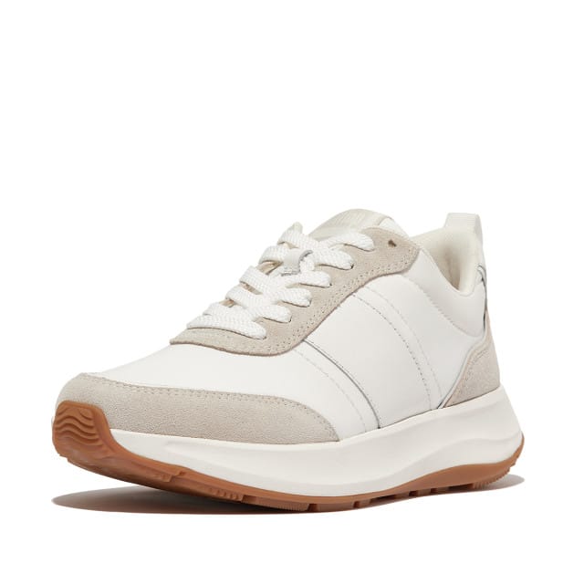 FitFlop F-Mode Flow Sneaker - Nylon & Suede Mix Dames Sneakers - Wit