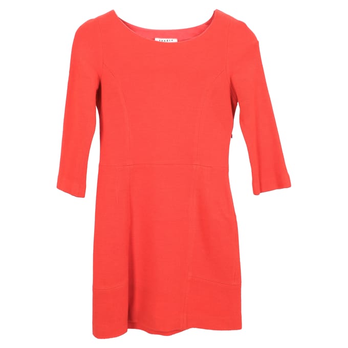 Sandro Stretch Minijurk in Oranje Acryl