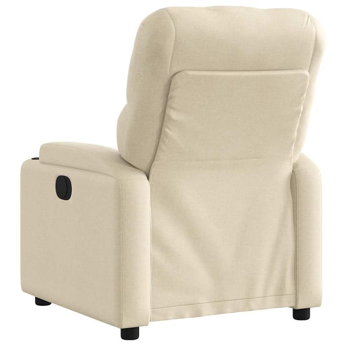 vidaXL - Fauteuil - verstelbaar - stof - crèmekleurig