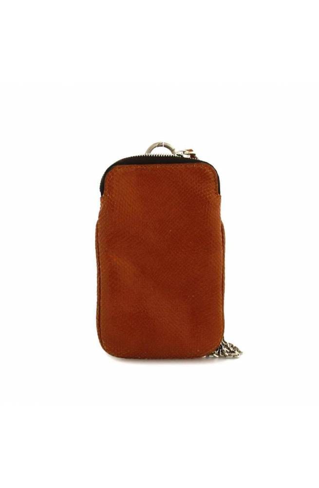 Telefoon geval Gianni Chiarini mooie vrouw oranje leer - bs8110vipe