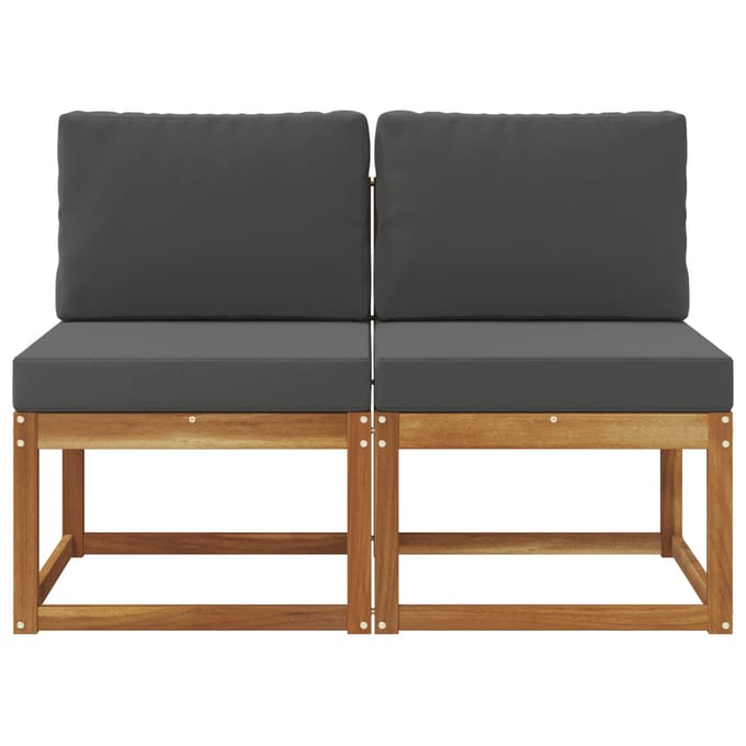 vidaXL - 2 - Stuk - Buiten - Midden - Sofa - Massief - Acacia - Hout