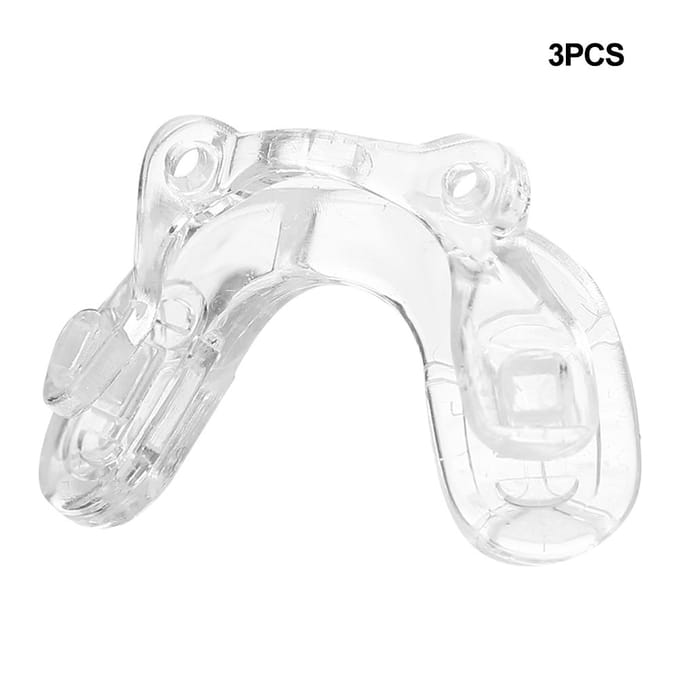 3 paires de plaquettes nasales en silicone souple antidérapantes pour lunettes d'enfants white