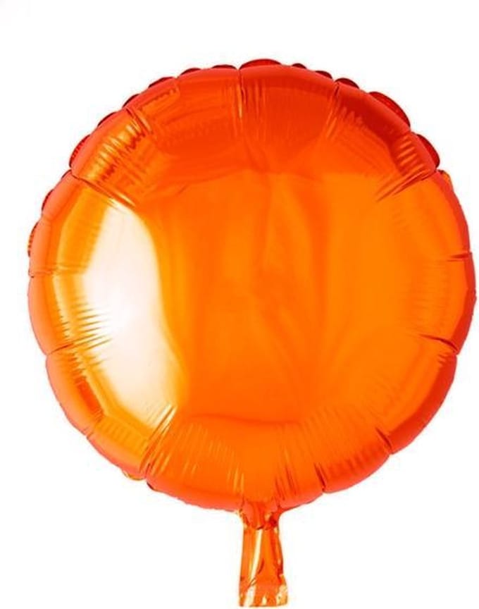 Folieballon Oranje Rond 43 cm