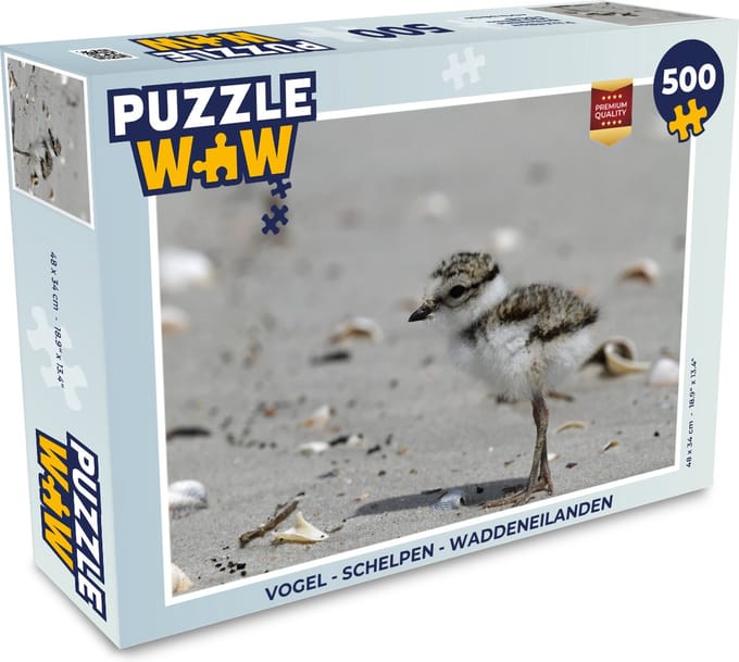Puzzel Vogel - Schelpen - Waddeneilanden - Legpuzzel - Puzzel 500 stukjes