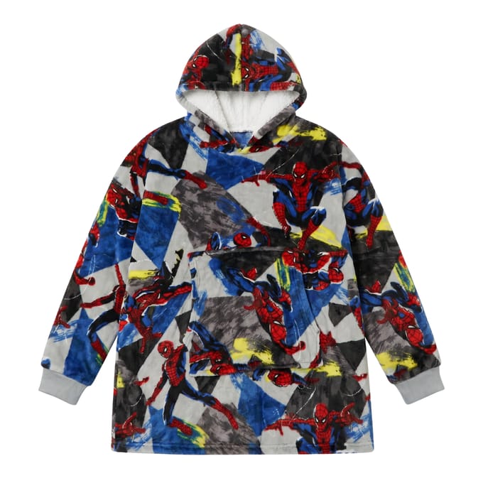 SpiderMan Hoodie Fleece deken, Jump - Kind (One Size ) - Polyester
