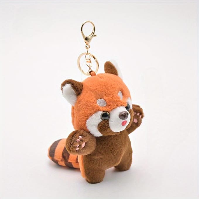 Schattige Cartoon Rode Panda Knuffel Hanger Kleine Wasbeer Pop Sleutelhanger Pop Speeltuin Pop brown