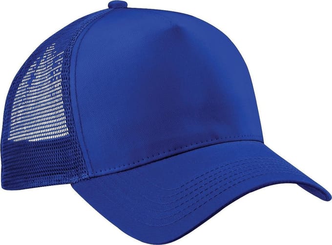 Beechfield Heren Half Mesh Trucker Cap / Hoofddeksel (2 stuks) (Zwart/Wit)