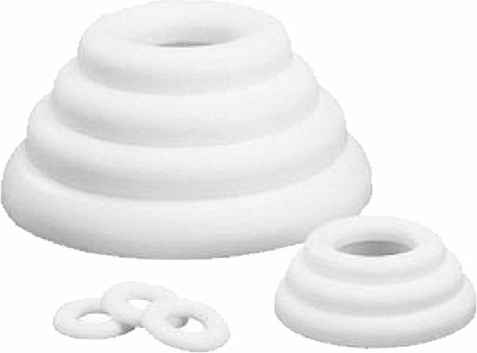 Piepschuim ring/krans - plat - wit - 30 cm - styropor - hobby figuren - DIY - materialen - knutselen