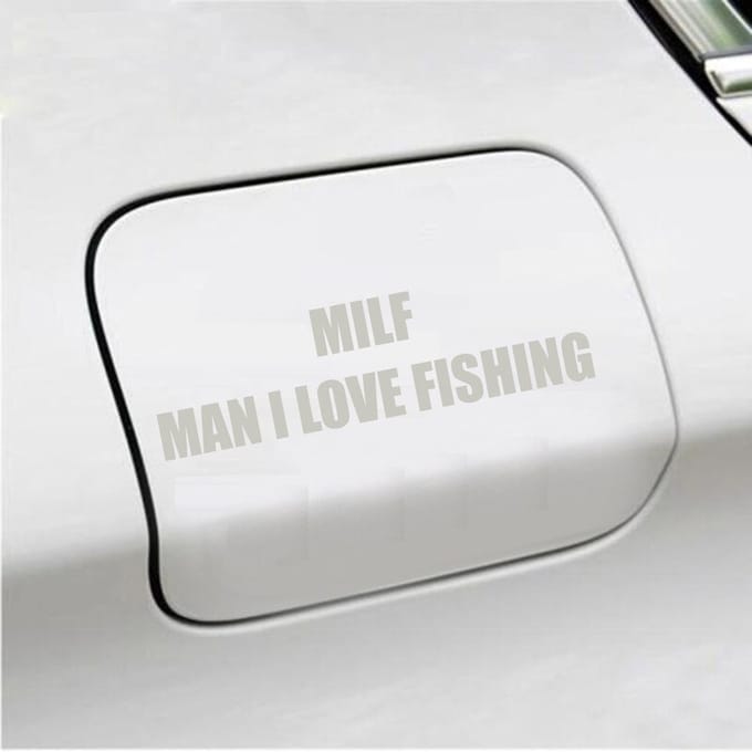 Bumpersticker - Milf - 4,1 X 14,8 - Zilver