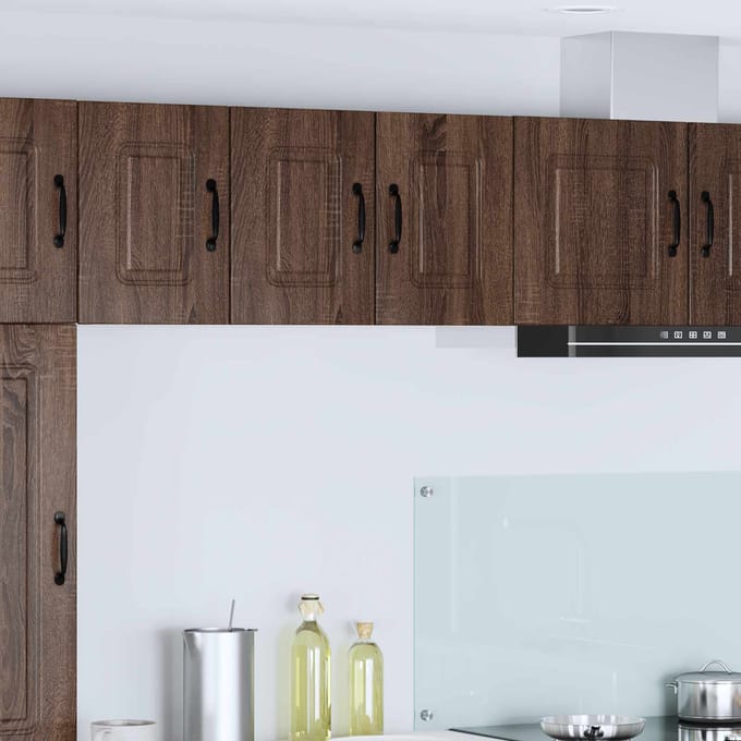 vidaXL - Vaatwasserpaneel - Kalmar - 2 - st - Bruin - Eiken - Bewerkt - hout