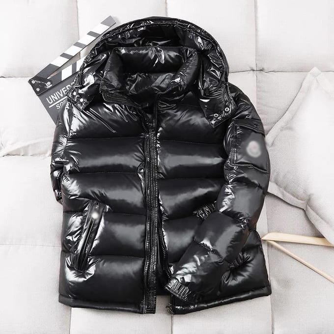Donsjack Heren Kort Heren Winter Witte Eendendons Split Cap Glanzend Mode Winterkleding L zwart