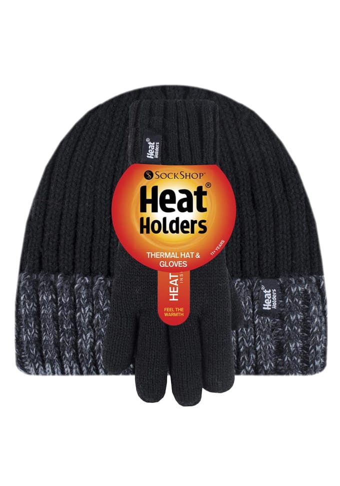 Heat Holders Kinderen Jongens Turn Over Hat Handschoenen Set - BS2P9710