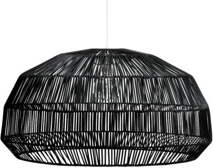 Fine Asianliving Bamboe Hanglamp Zwart - Andy D53xH30cm