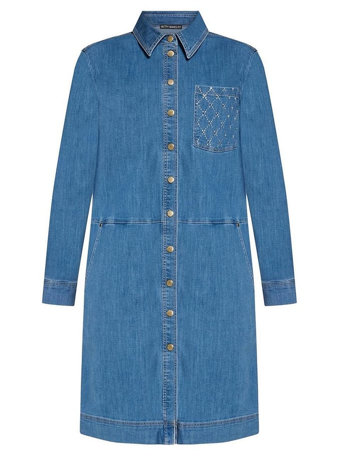 Jeansjurk lange mouwen Van Betty Barclay denim