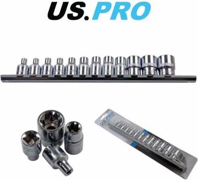 Torx uitwendig doppenset 3/8" 12-delig