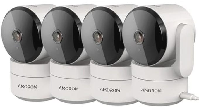 Wifi-bewakingscamera 360° met 1080p, Nachtzicht, 2-weg Audio en Bewegingsdetectie