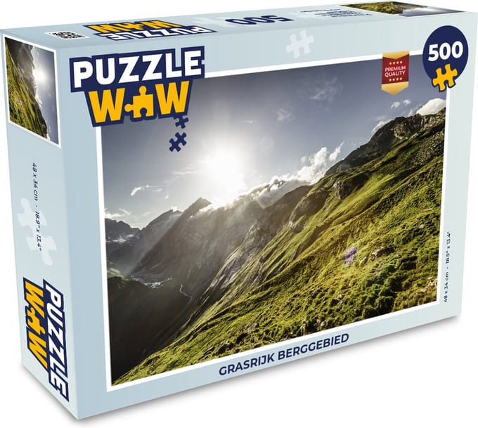 Puzzel Grasrijk berggebied - Legpuzzel - Puzzel 500 stukjes