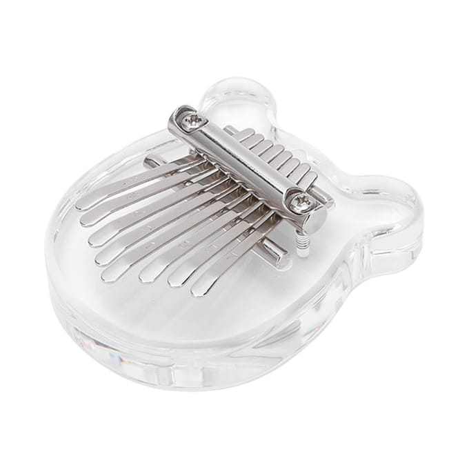 Duimpiano Kalimba 8 Toetsen Waterdicht Vinger Speel Instrument met Plectrum Kit Set gray