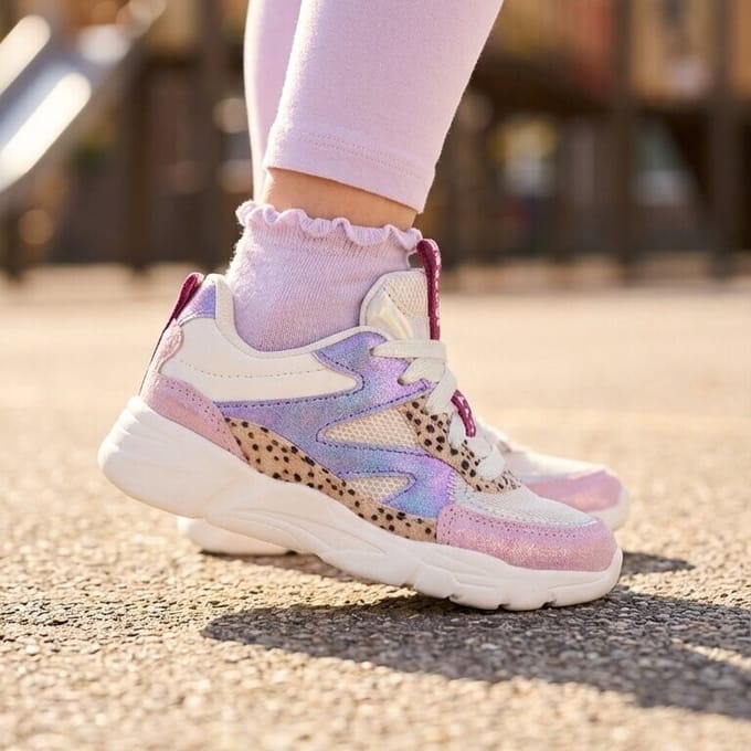 Muyters Sneakers Leopard blauw Leer - Maat 32 - Kinderschoenen