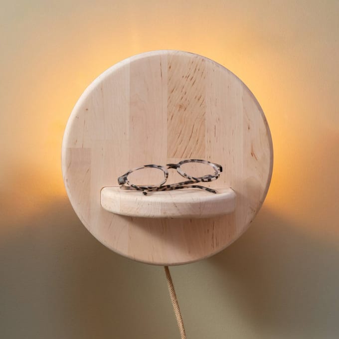 GOOD&MOJO Wandlamp Corsica - Beige - Ø18x25cm - Binnen Modern