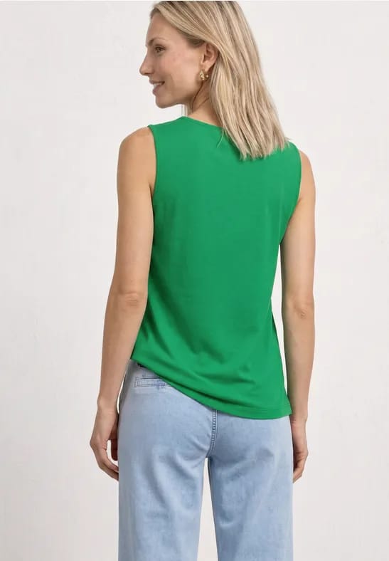 Top met ronde hals en uitgesneden detail