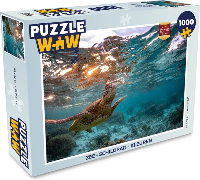Puzzel Zee - Schildpad - Kleuren - Legpuzzel - Puzzel 1000 stukjes volwassenen