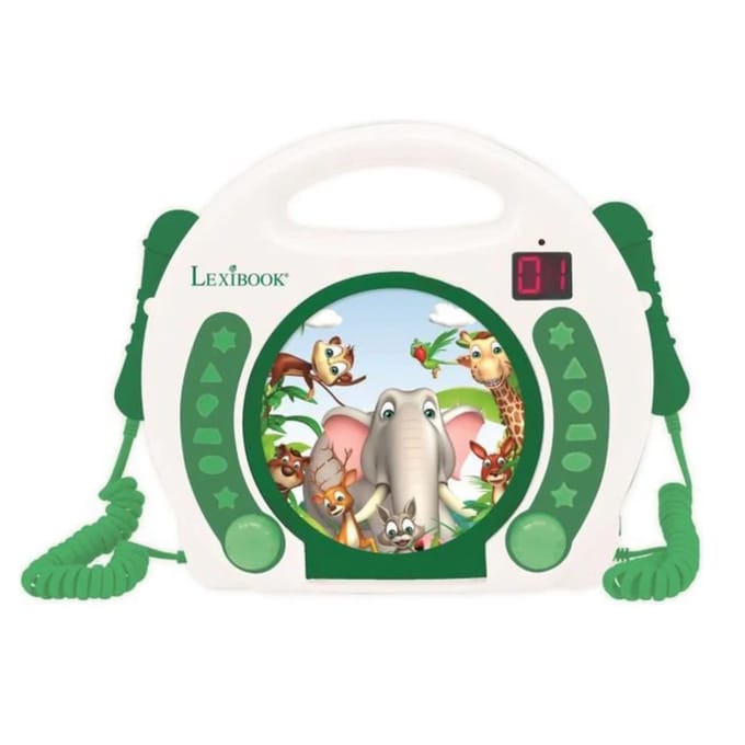 Draagbare CD Speler met 2 Microfoons - Animals