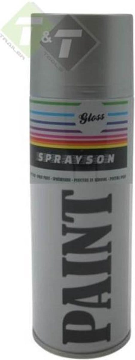 Sprayson Verf Spuitbus, Hoogglans Zilver 400 ml, Lak