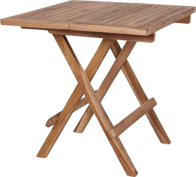 Bine kleine tuintafel 50x50 cm massief teakhout.