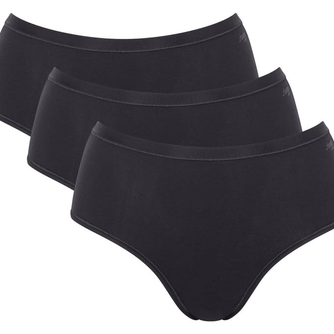 Slip met labelprint, model 'GO DAILY' in een set van 3 stuks