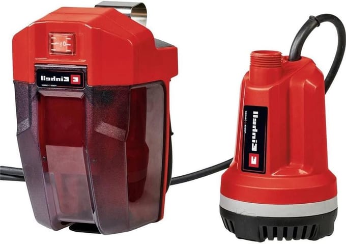 Accu waterpomp - Dompelpomp - Tuin sproeien - Traploze buis - 3000 l/u - Rood