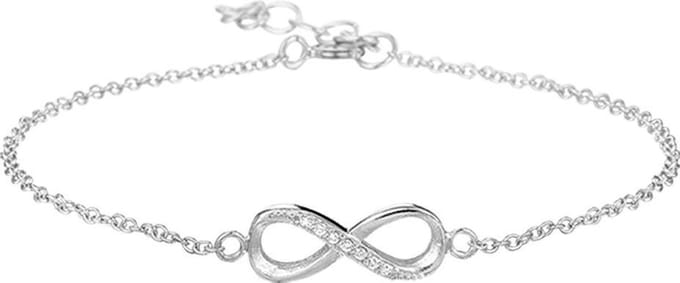 armband infinity zirkonia 1,0 mm 15,5 + 2,5 cm
